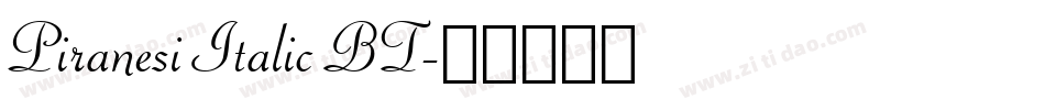 Piranesi Italic BT字体转换